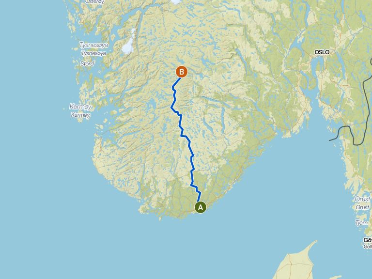 Nasjonal sykkelrute 3 Kristiansand - Setesdal - Haukeli | Fahrradtour ...